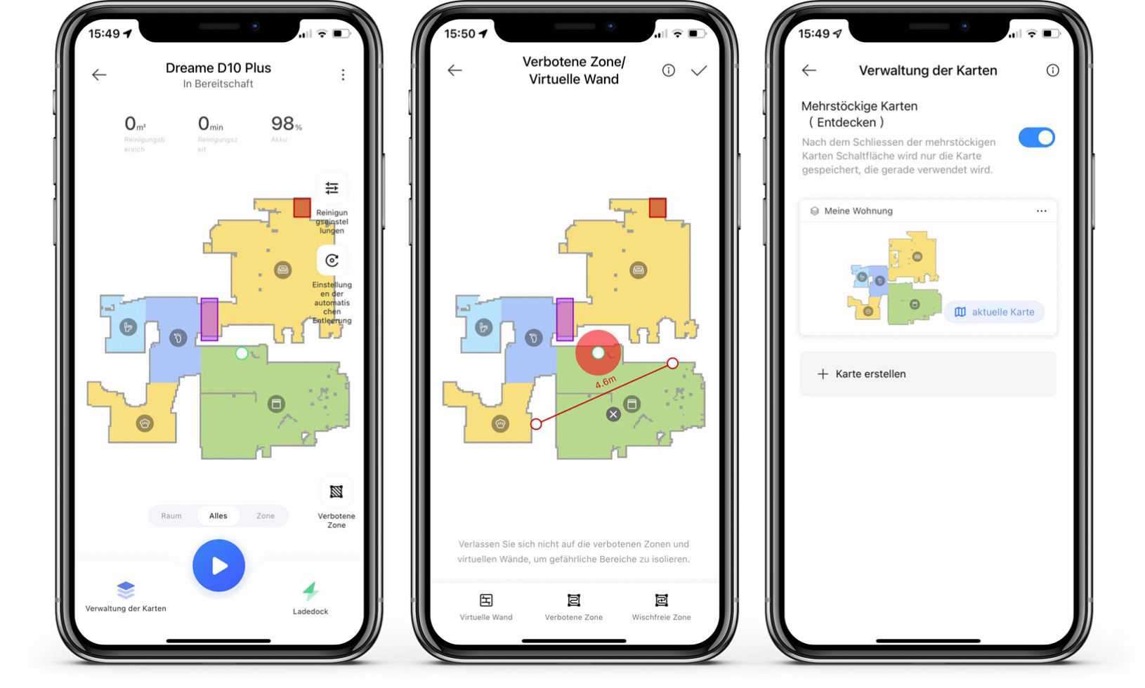 Dreame D10 Plus - App - Karte