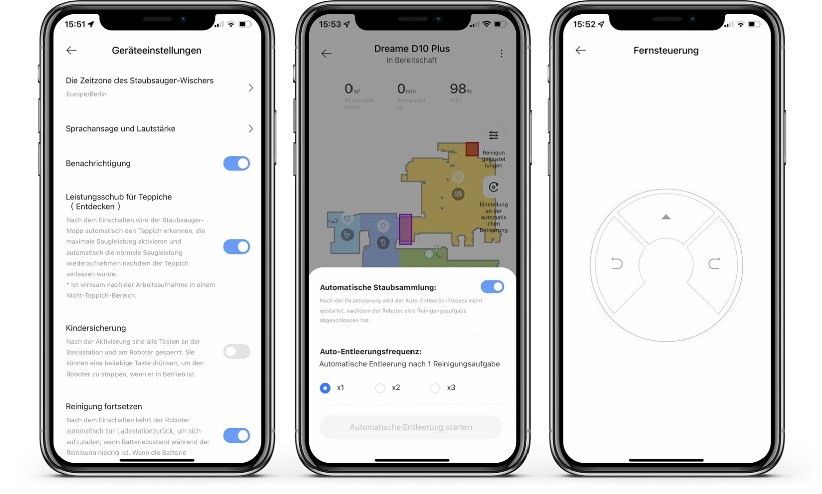 Dreame D10 Plus - App - Roboter