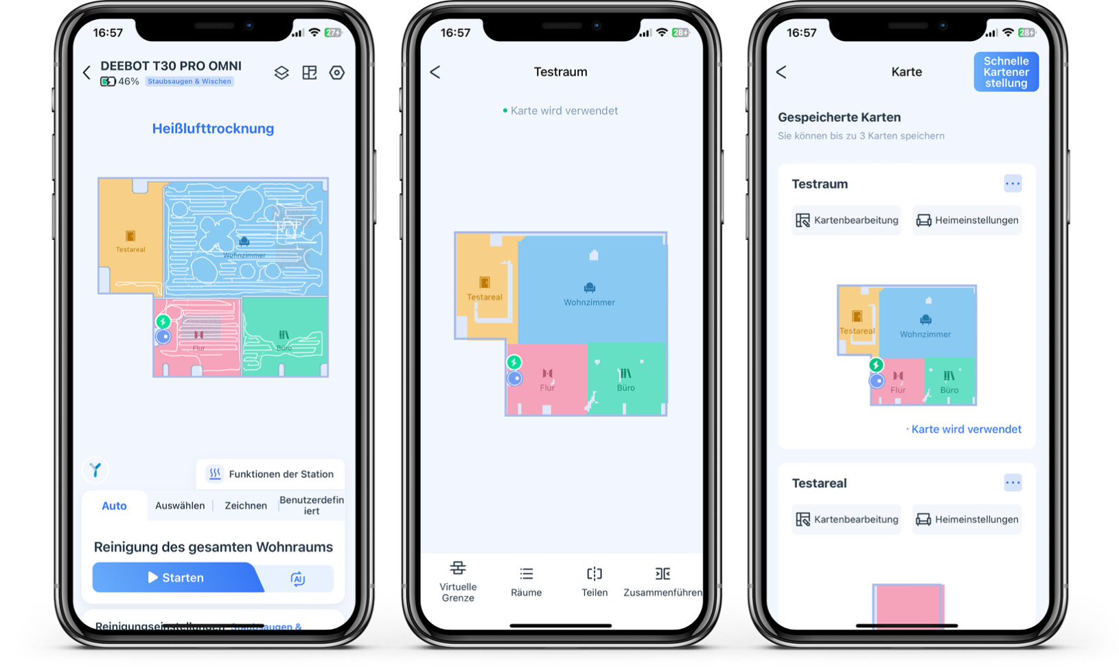 ECOVACS DEEBOT T30 PRO OMNI - App - Karte