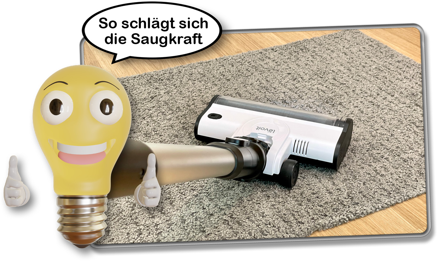 Ebenfalls spannend, wie gut der Levoit LVAC-200 saugen kann