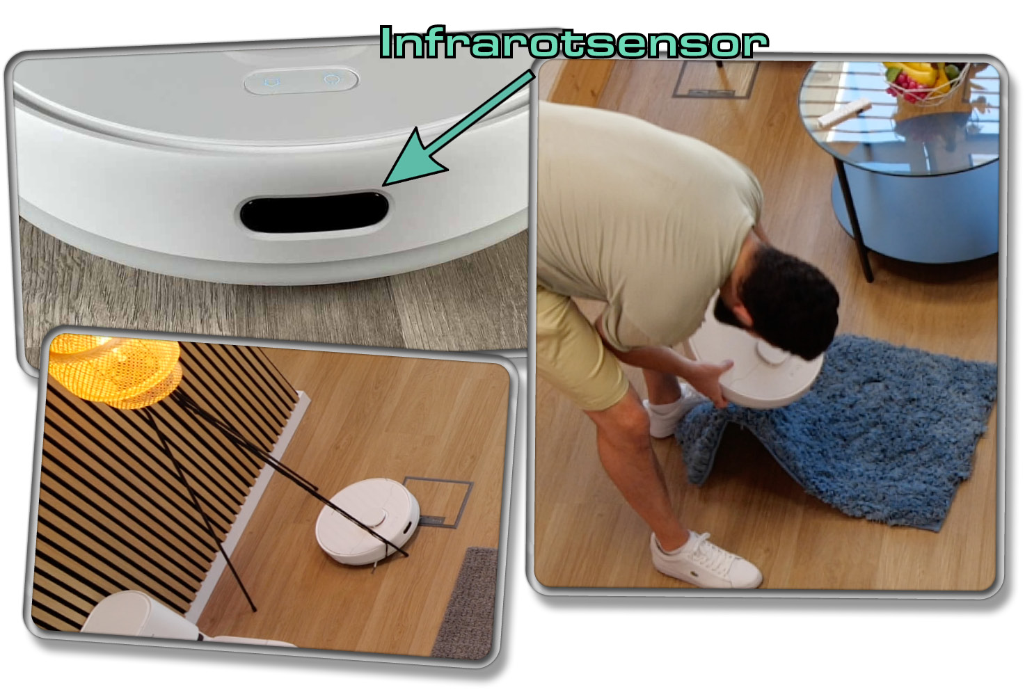 Hindernisse werden oft mit dem Bumper angestupst