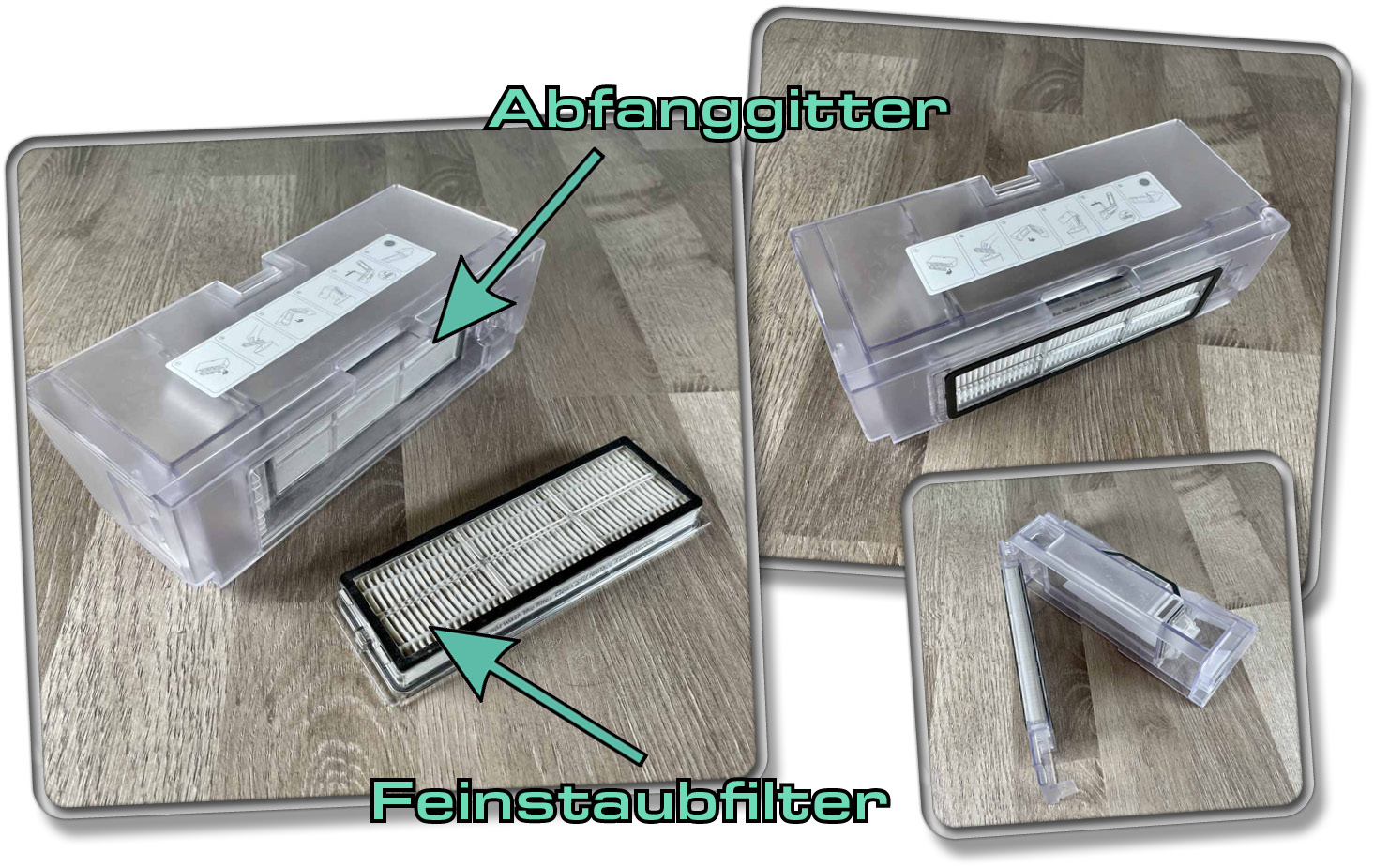 So ist der Staubbehälter des Dreame D10 Plus aufgebaut