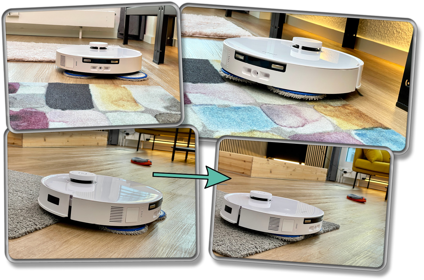 Teppichboden wird dank der Mopp-Lift-Funktion nicht nass!
