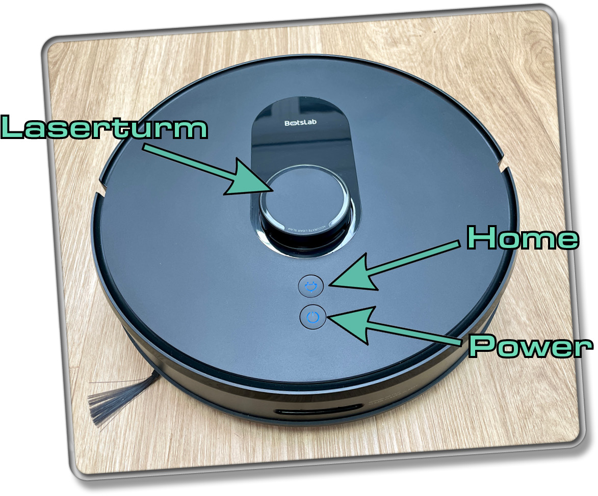 Über diese Bedienelemente wir der Botslab by 360 S8 Plus manuell gesteuert