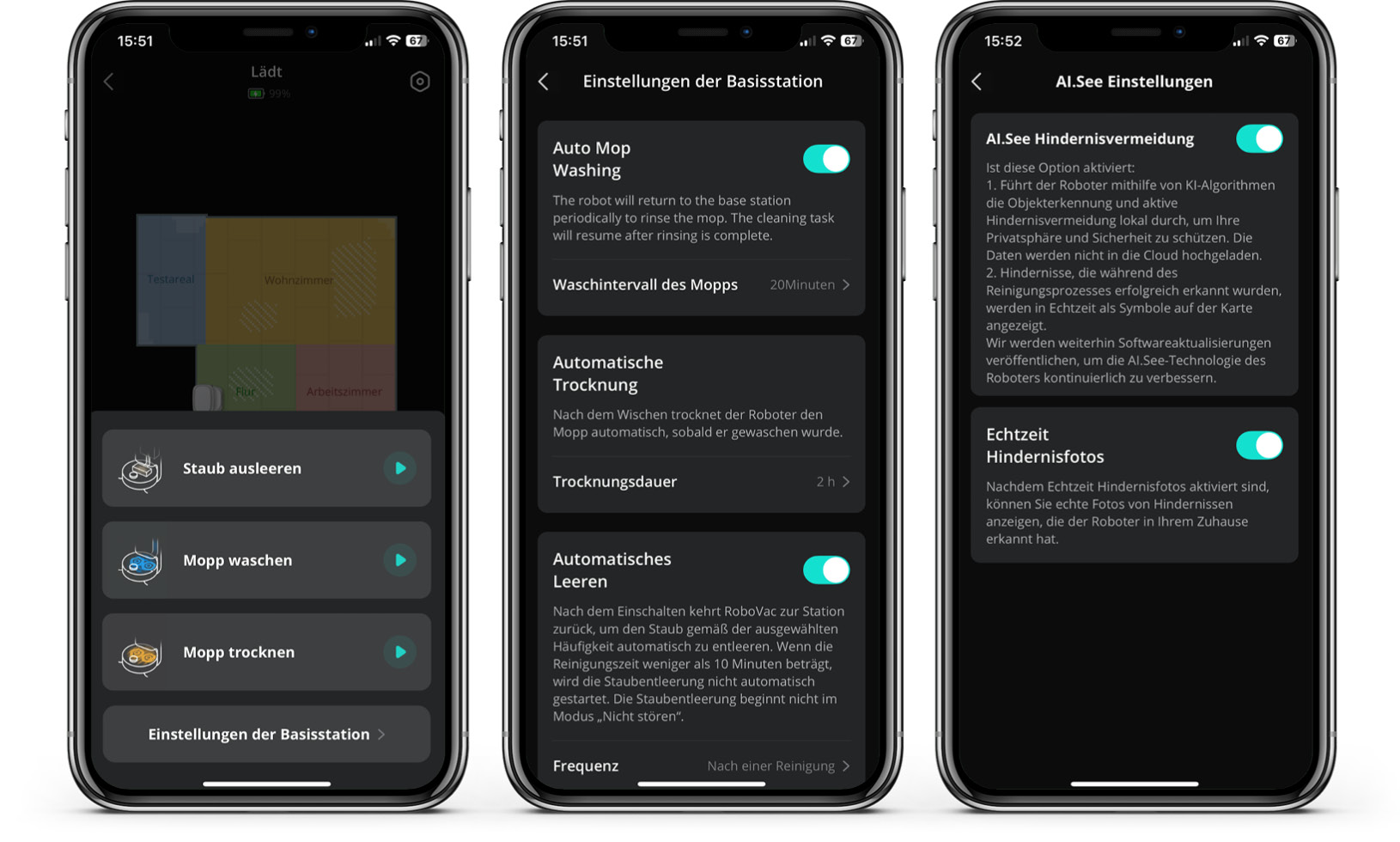 eufy X10 Pro Omni - App - Station & Hindernisse