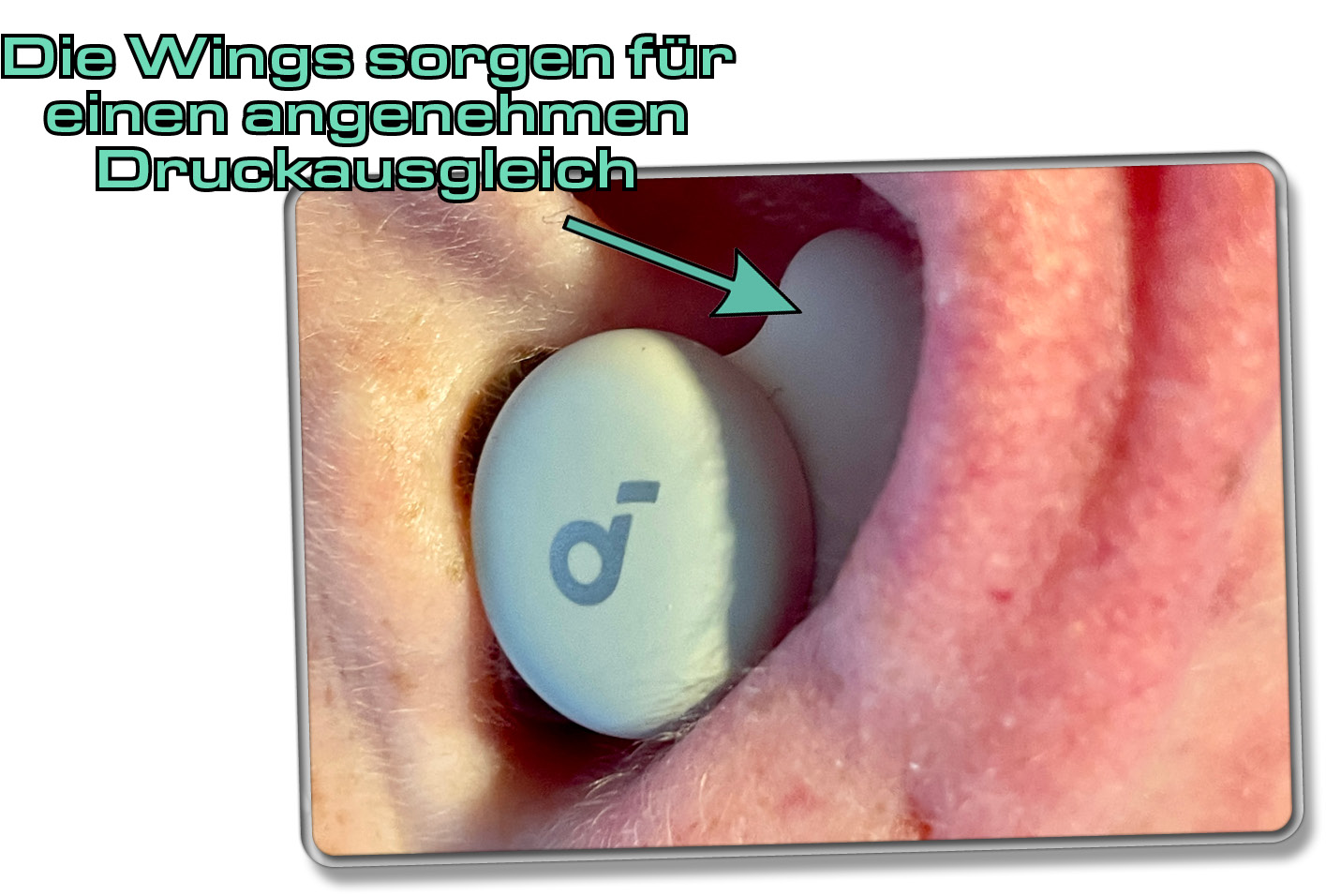 Angenehmer Druckausgleich durch die Wings