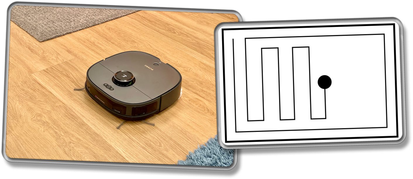 Dank Laser navigiert der Eureka NER J12 Ultra intelligent