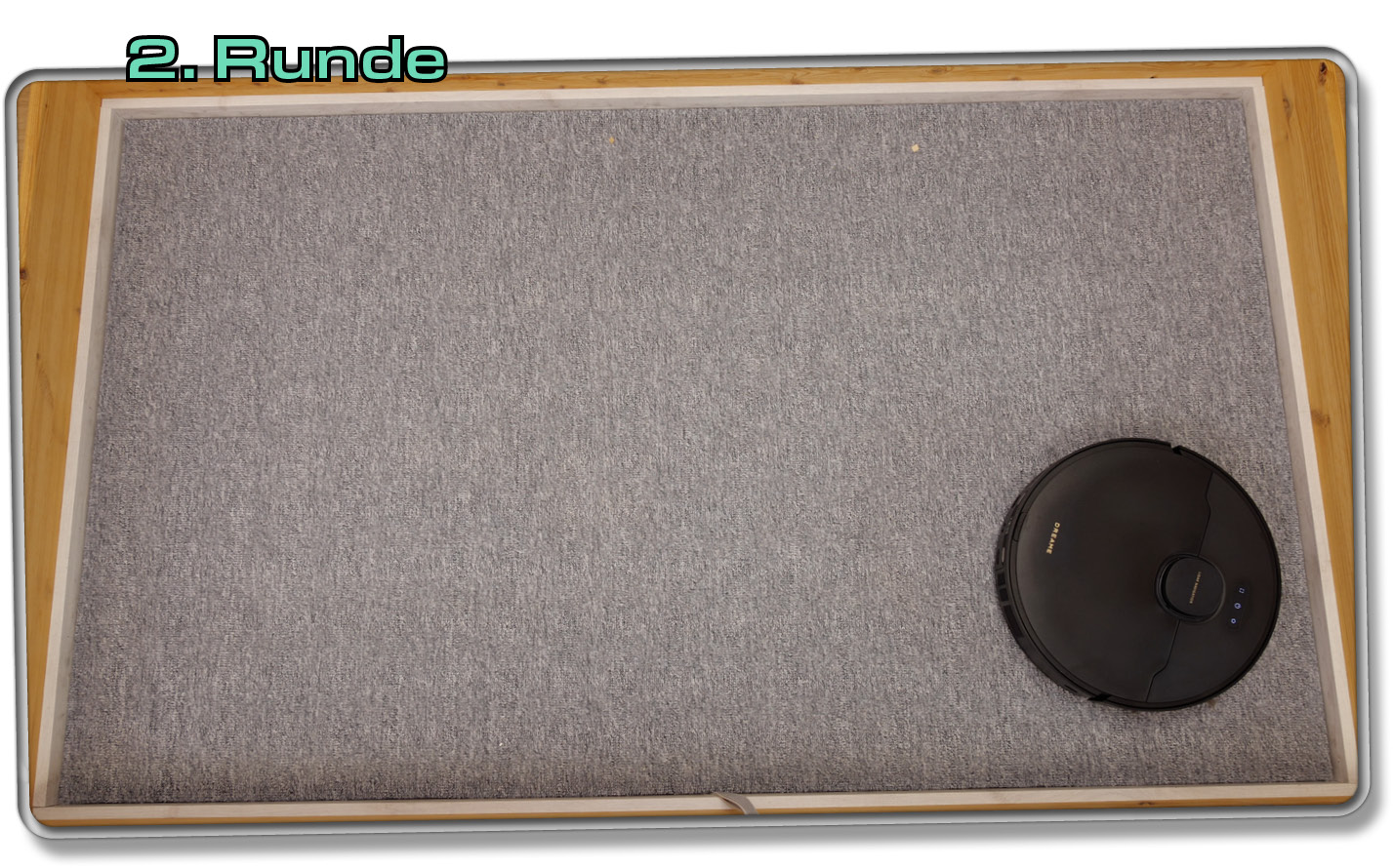 Das Saugergebnis auf Teppich in der 2. Runde