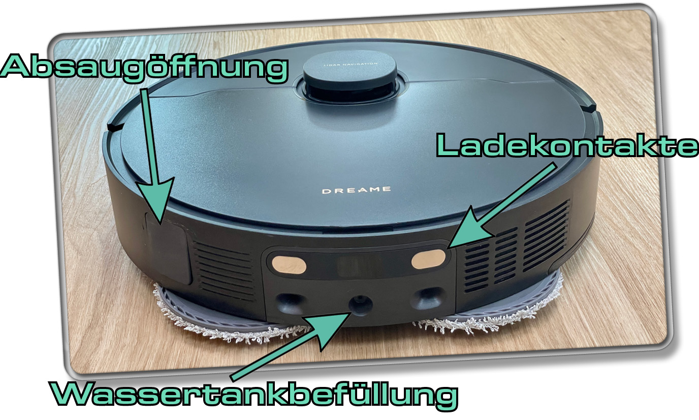 Das alles befindet sich am Heck des Dreame X40 Ultra Complete