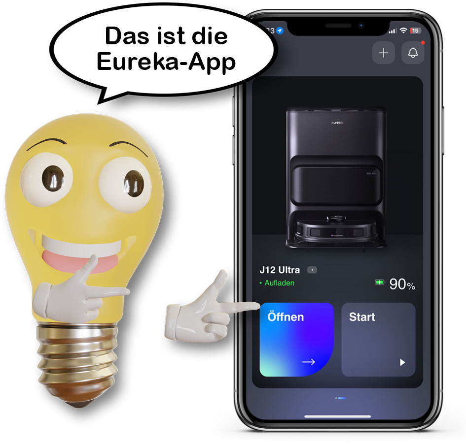 Das ist die App des Eureka NER J12 Ultra