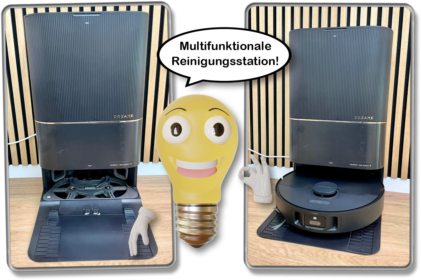 Das ist die multifunktionale Reinigungsstation des Dreame X40 Ultra Complete