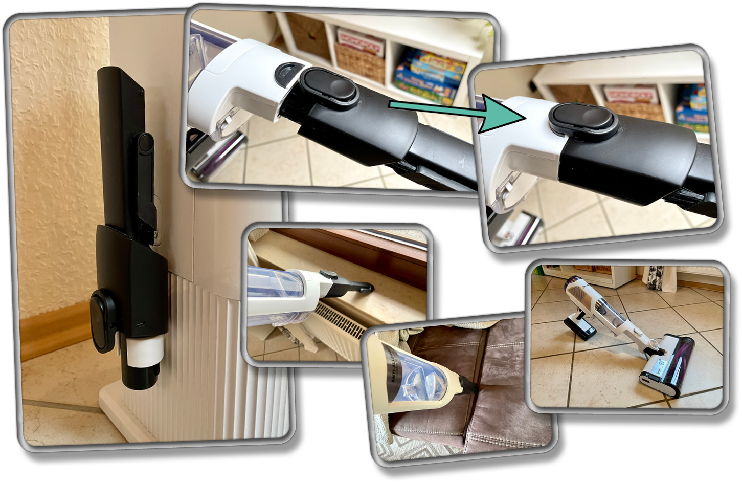 Das praktische Stecksystem erlaubt das schnelle Wechseln des Zubehörs