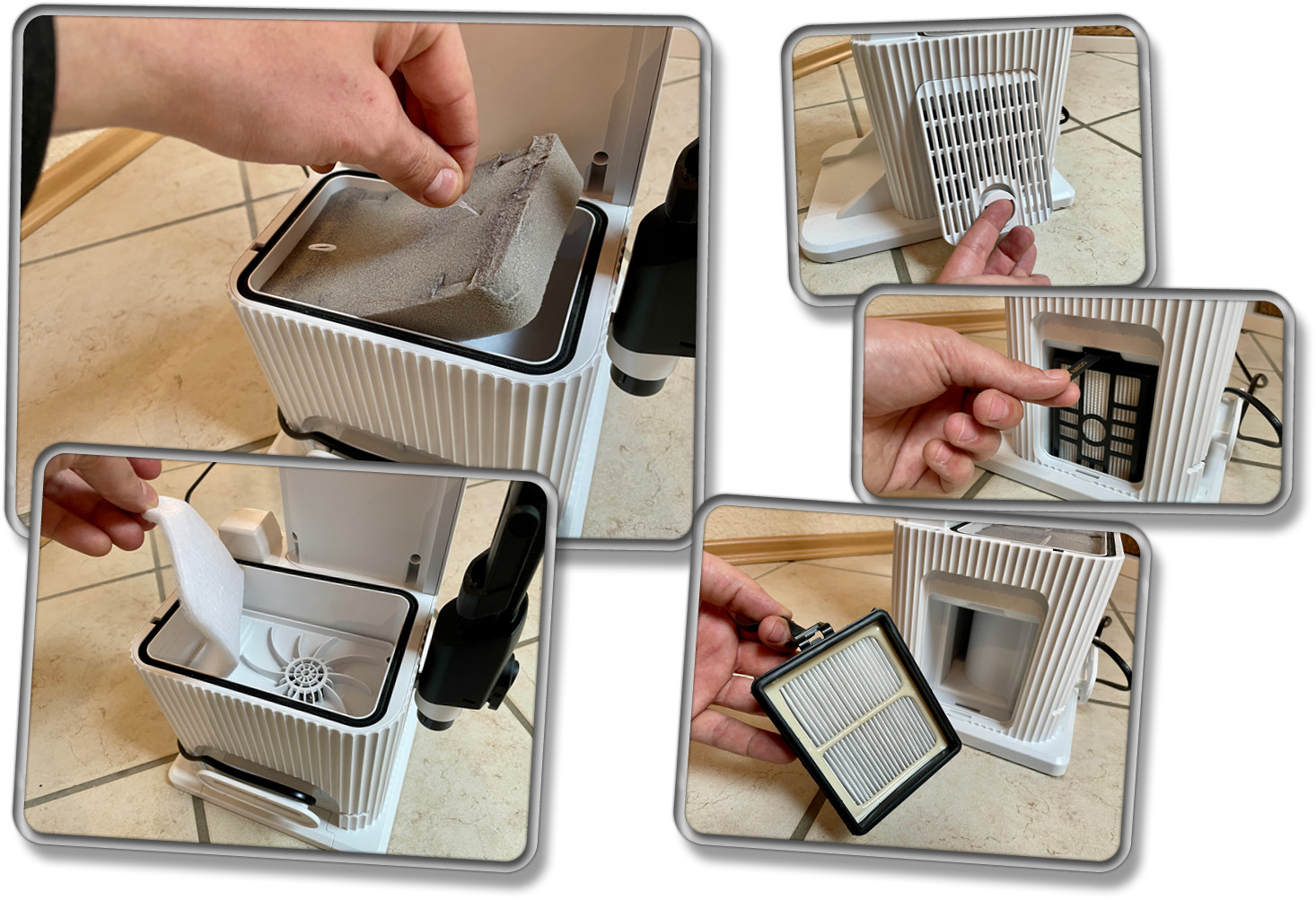 Das sind die Filter der Absaugstation