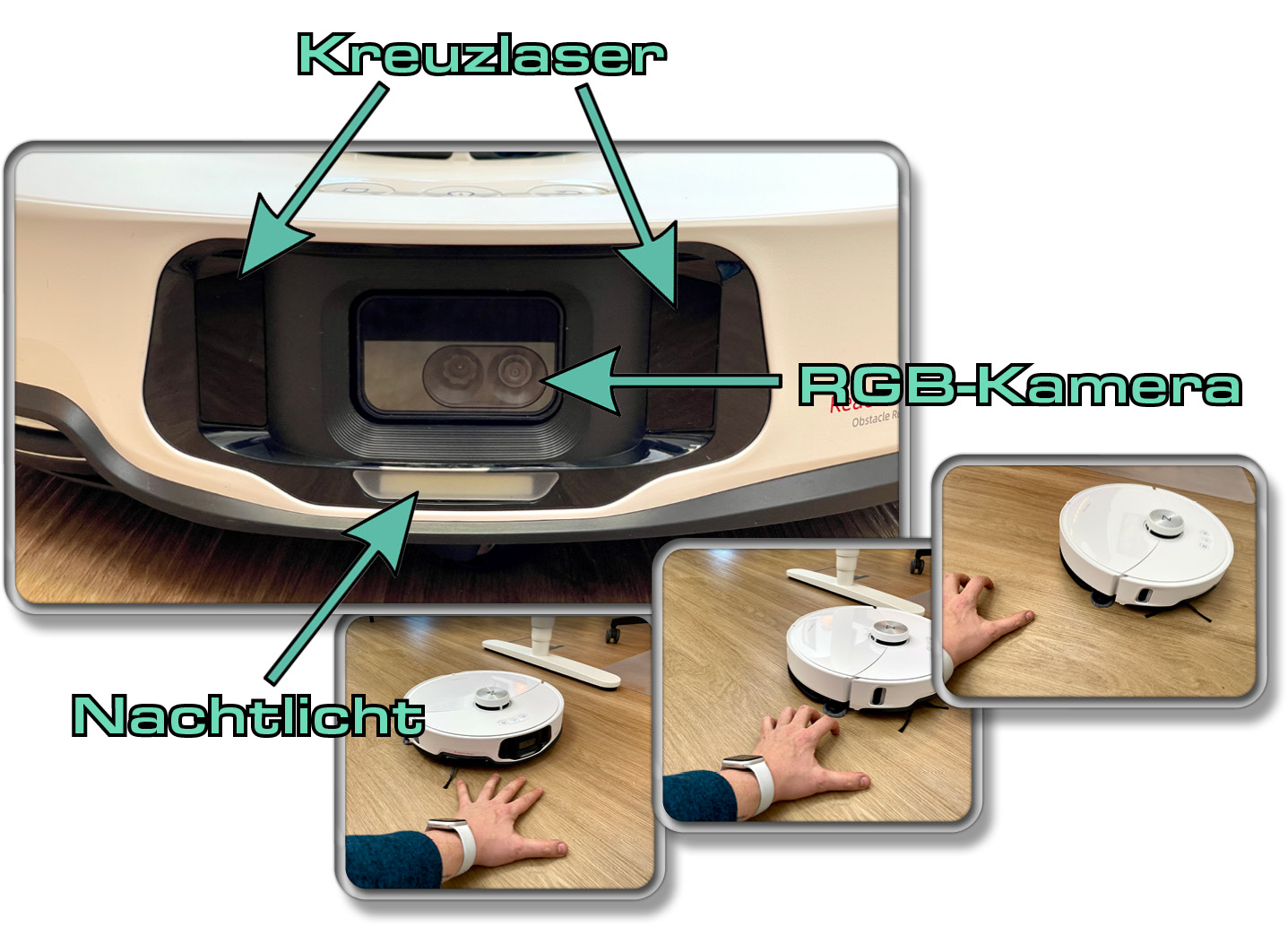 Der Mix aus verschiedenen Sensoren hilft dabei herumliegende Gegenstände zu meiden