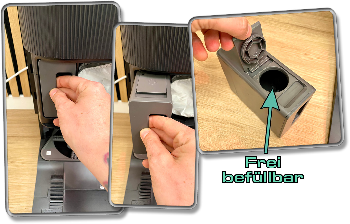 Der Reinigungsmitteldosierer dosiert immer eine passende Menge Reinigungsmittel für die Moppwäsche