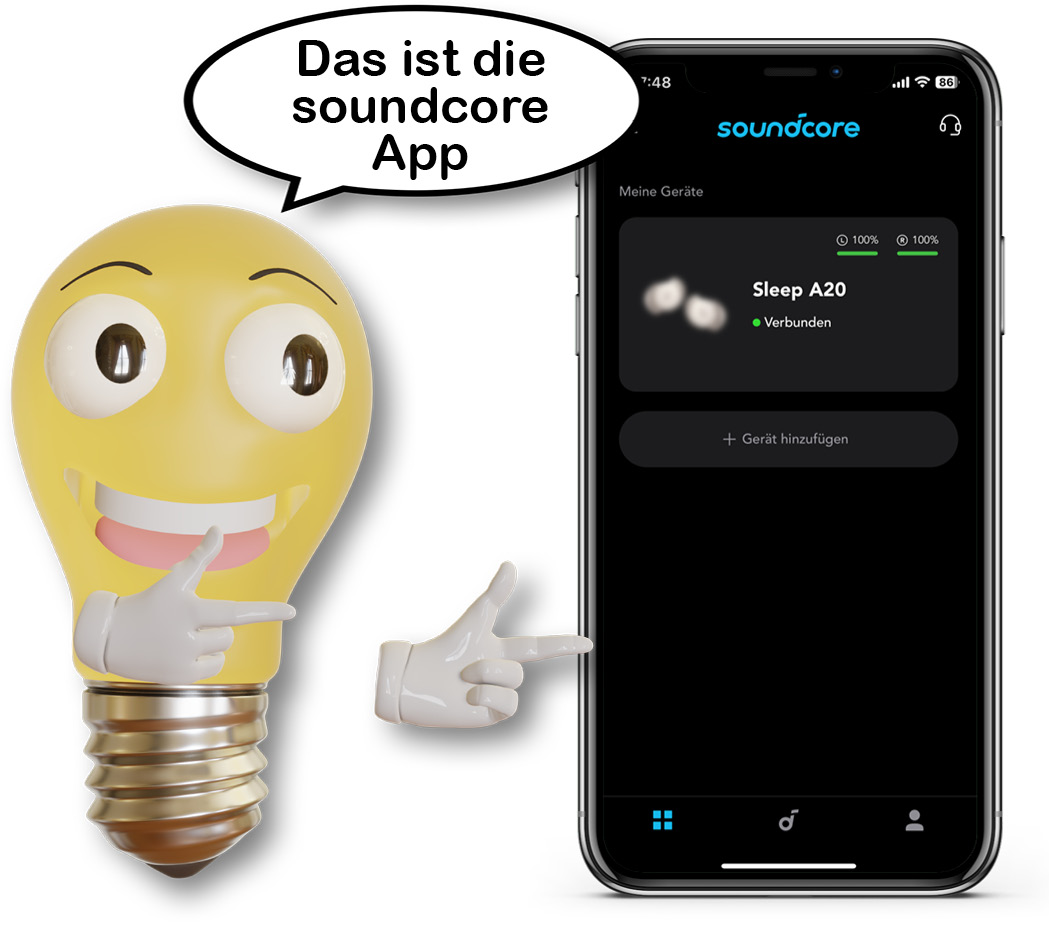 Die App entfaltet das volle Potentzial der soundcore Sleep A20