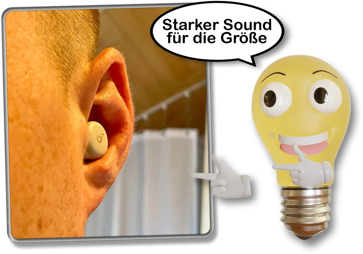 Die Kopfhörer bieten für ihre Größe einen starken Sound