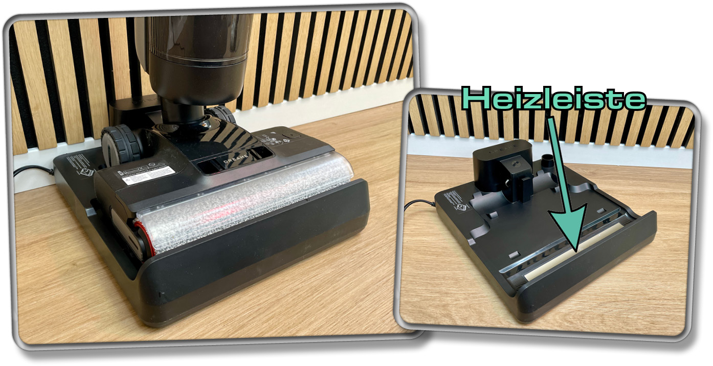 Die Moppwäsche funktioniert mit heißem Wasser