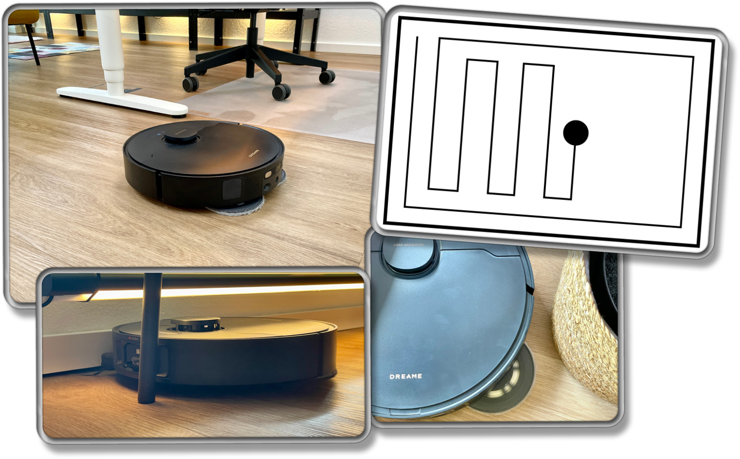 Die Navigation ist, dank des verbauten LiDAR-Sensors, intelligent und strukturiert.