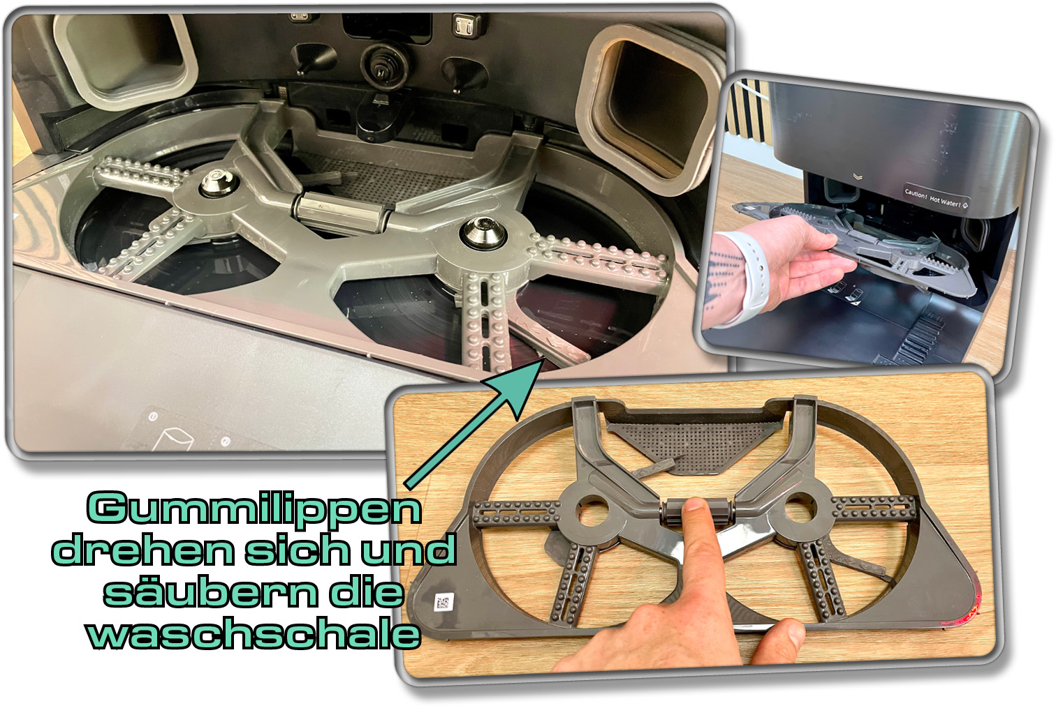 Die Station kann sich vollständig alleine saubermachen