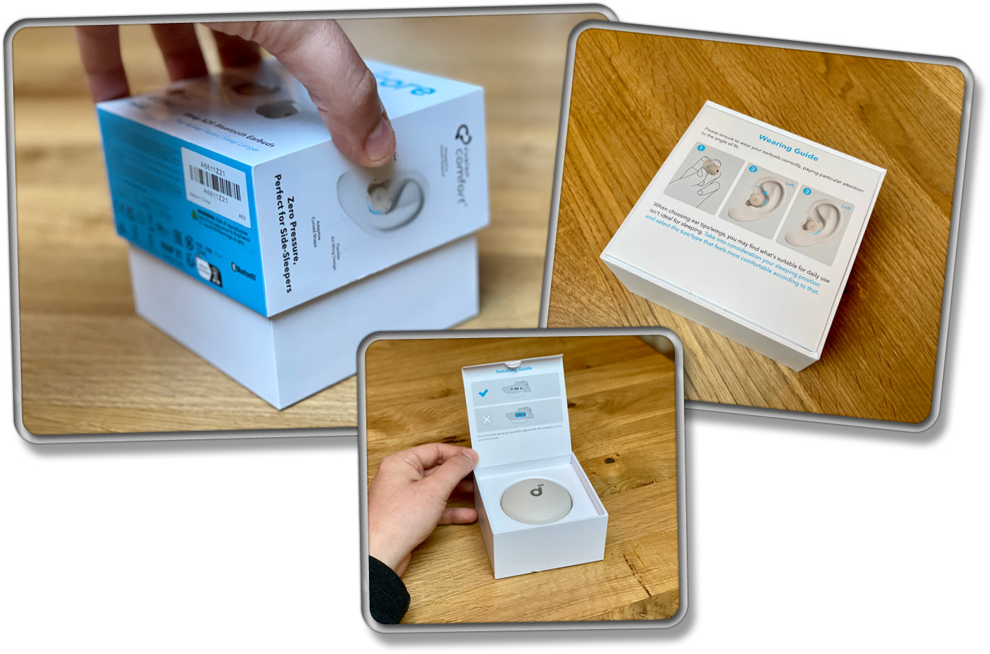 Die soundcore Sleep A20 Schlafkopfhörer beim Auspacken