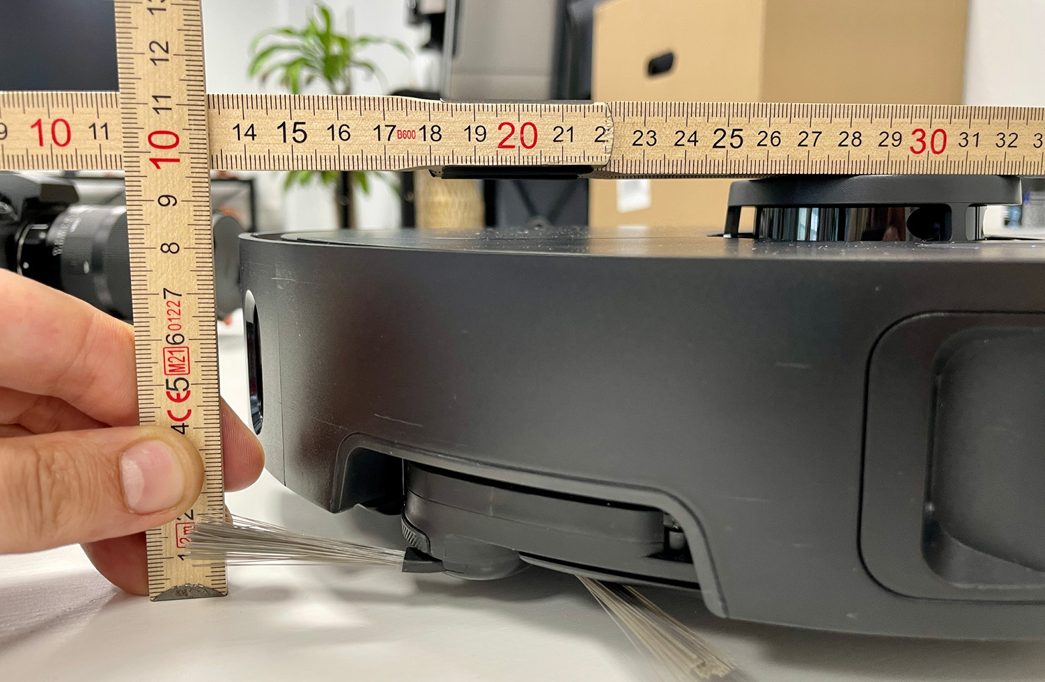 Dreame x40 Ultra Complete Bauhöhe gemessen