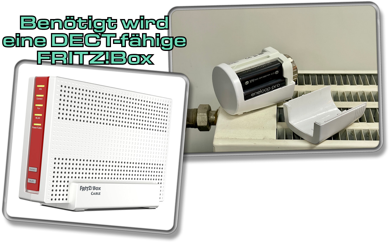 Eine FRITZ!Box mit DECT ist Voraussetzung für das FRITZ!DECT 301