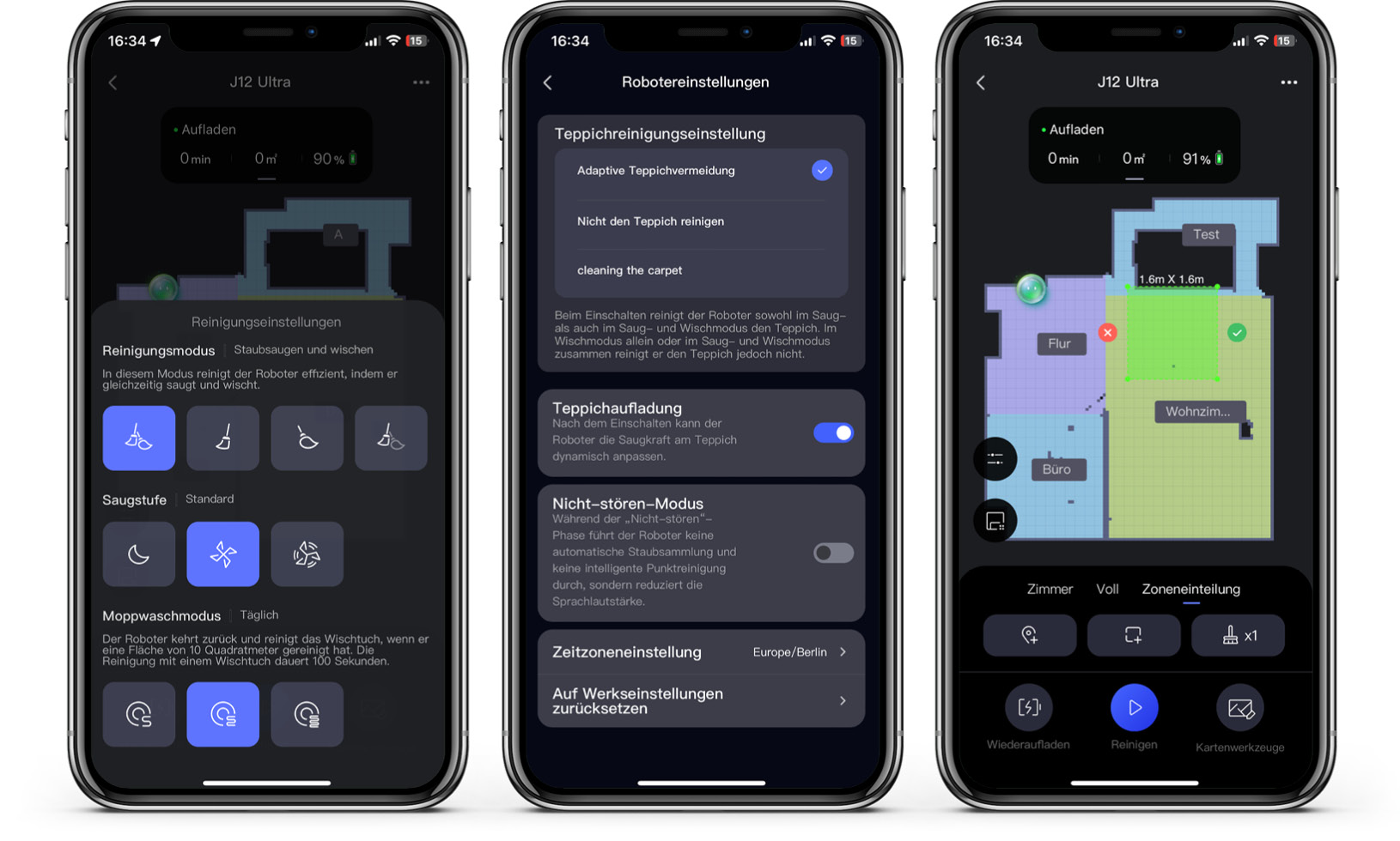 Eureka NER J12 Ultra - App - Reinigung