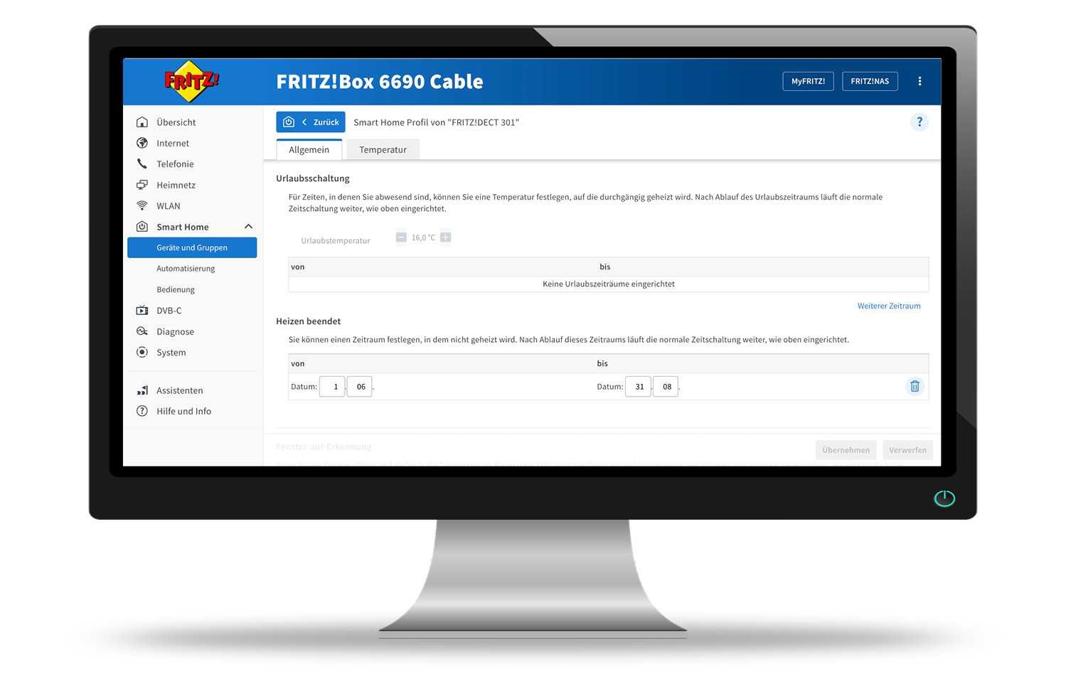 FRITZ!DECT 301 - Web - Urlaub