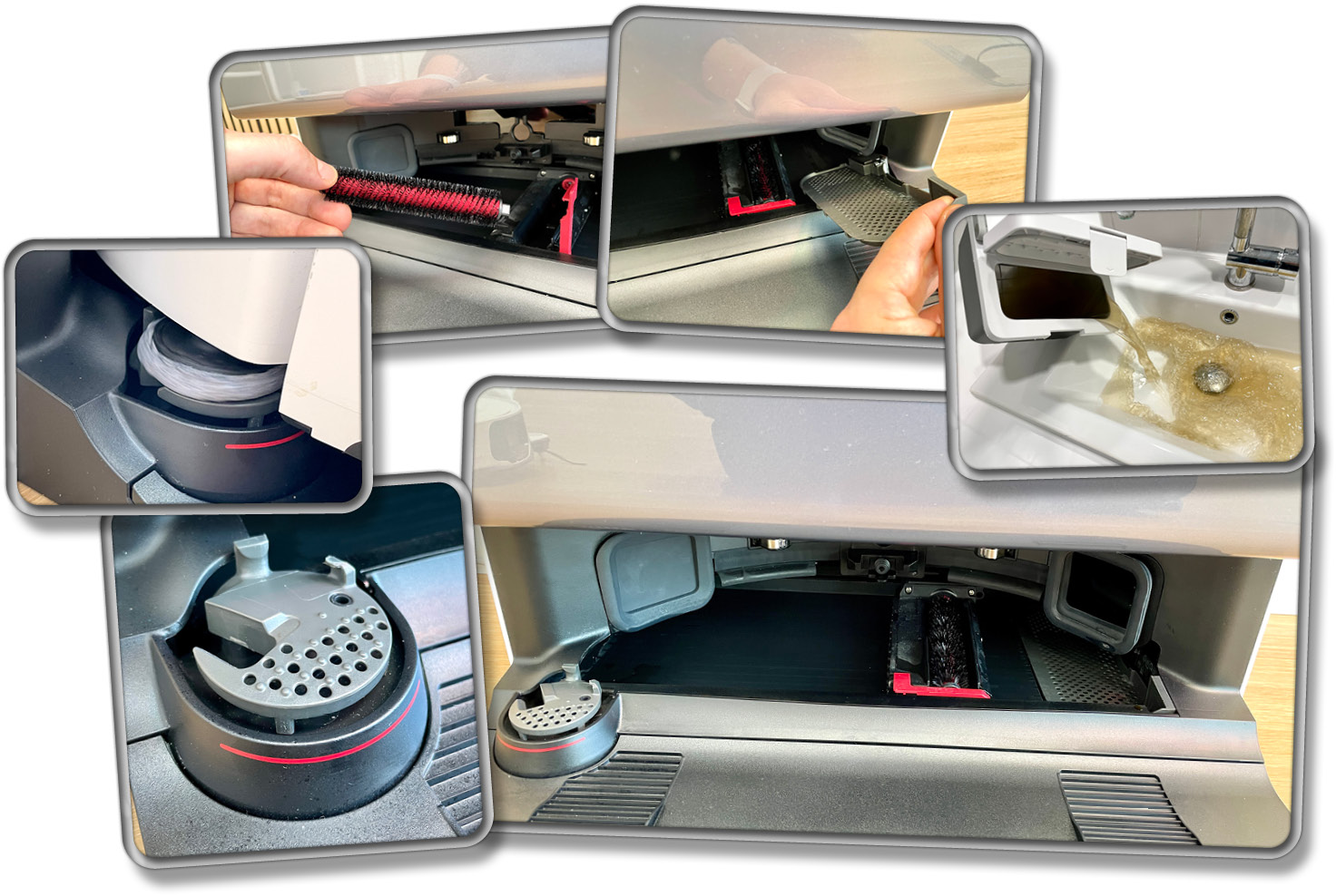 In dieser Garage erfolgt die Moppwäsche mit heißem Wasser