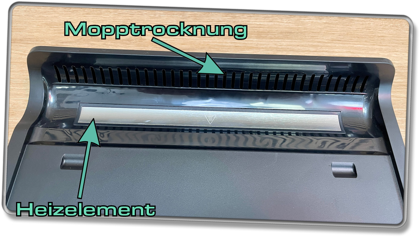 Nach der Moppwäsche werden die Mopps getrocknet