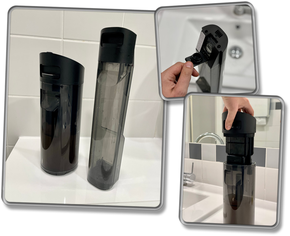 Nach jeder Reinigung müssen die Tanks gewartet werden.