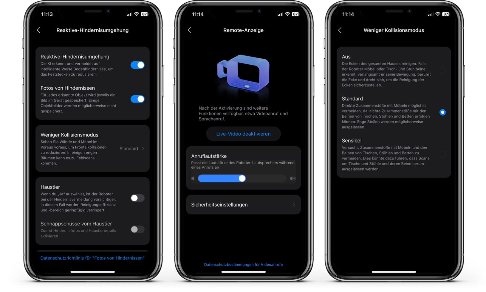 Roborock S8 MaxV Ultra - App - Hindernisse