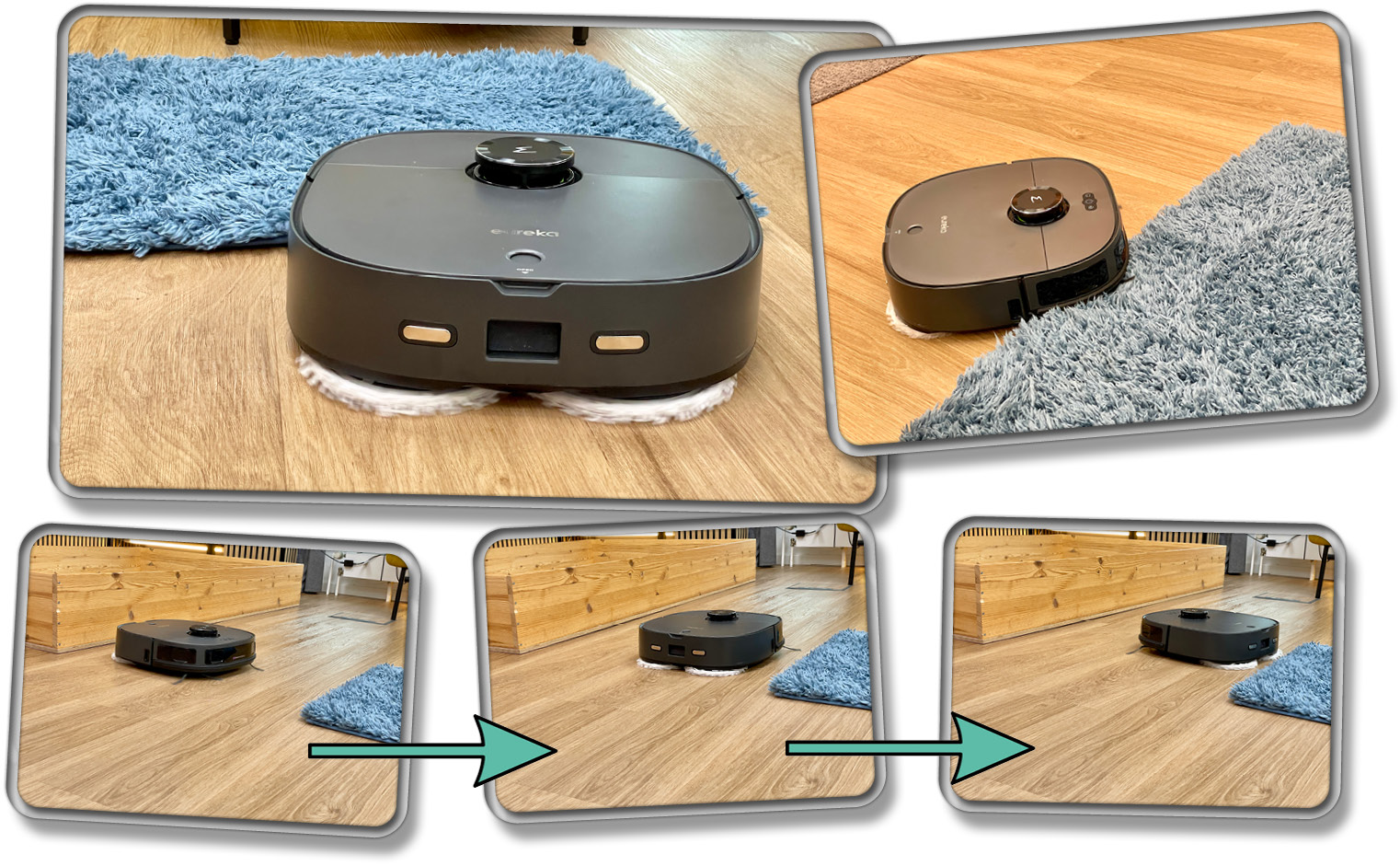 Teppichboden wird vom Eureka NER J12 Ultra gundsätzlich gemieden, wenn keine andere Einstellung in der App erfolgt ist.