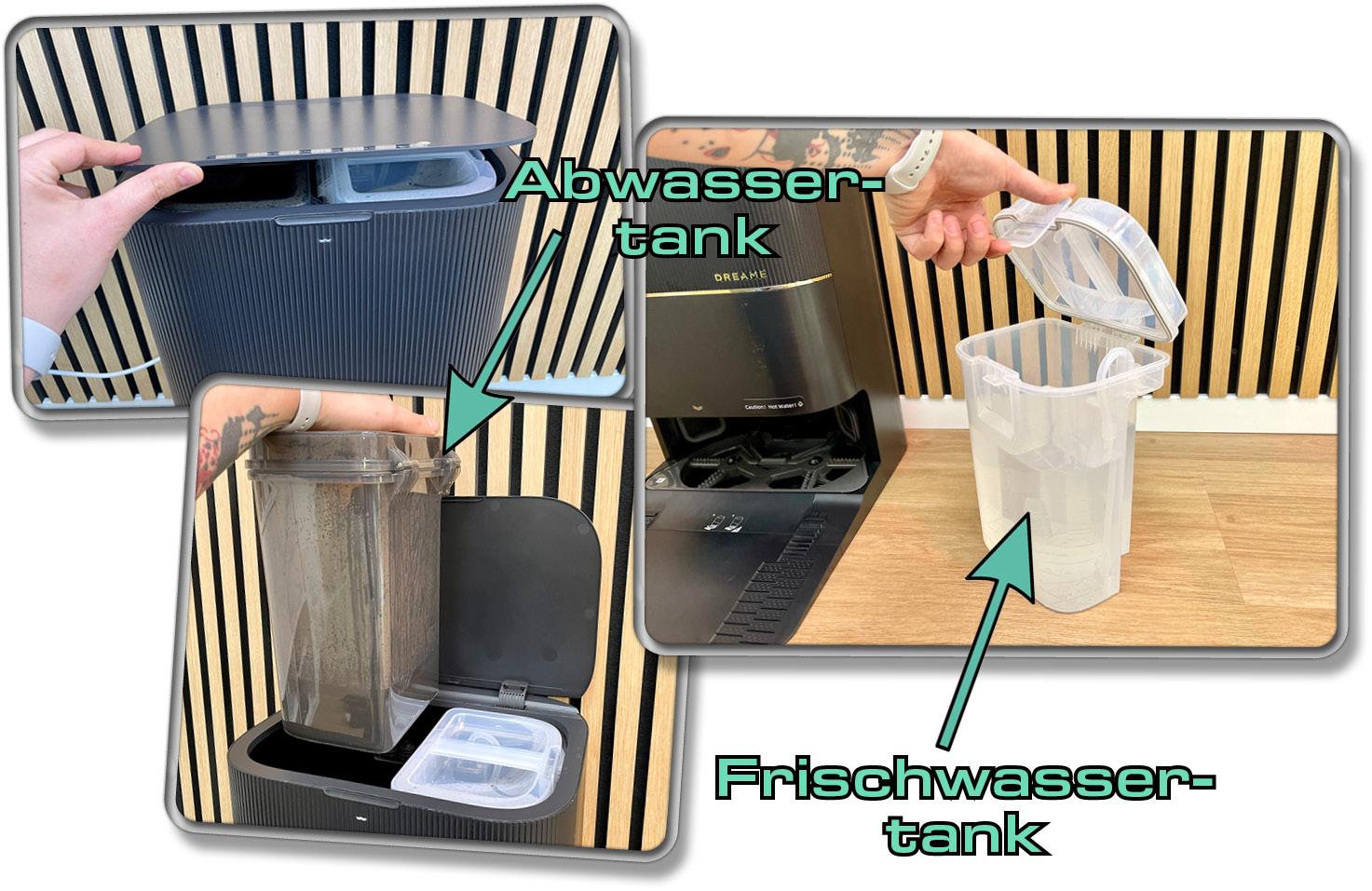 Unter der Haube der Station befinden sich zwei große Wassertanks