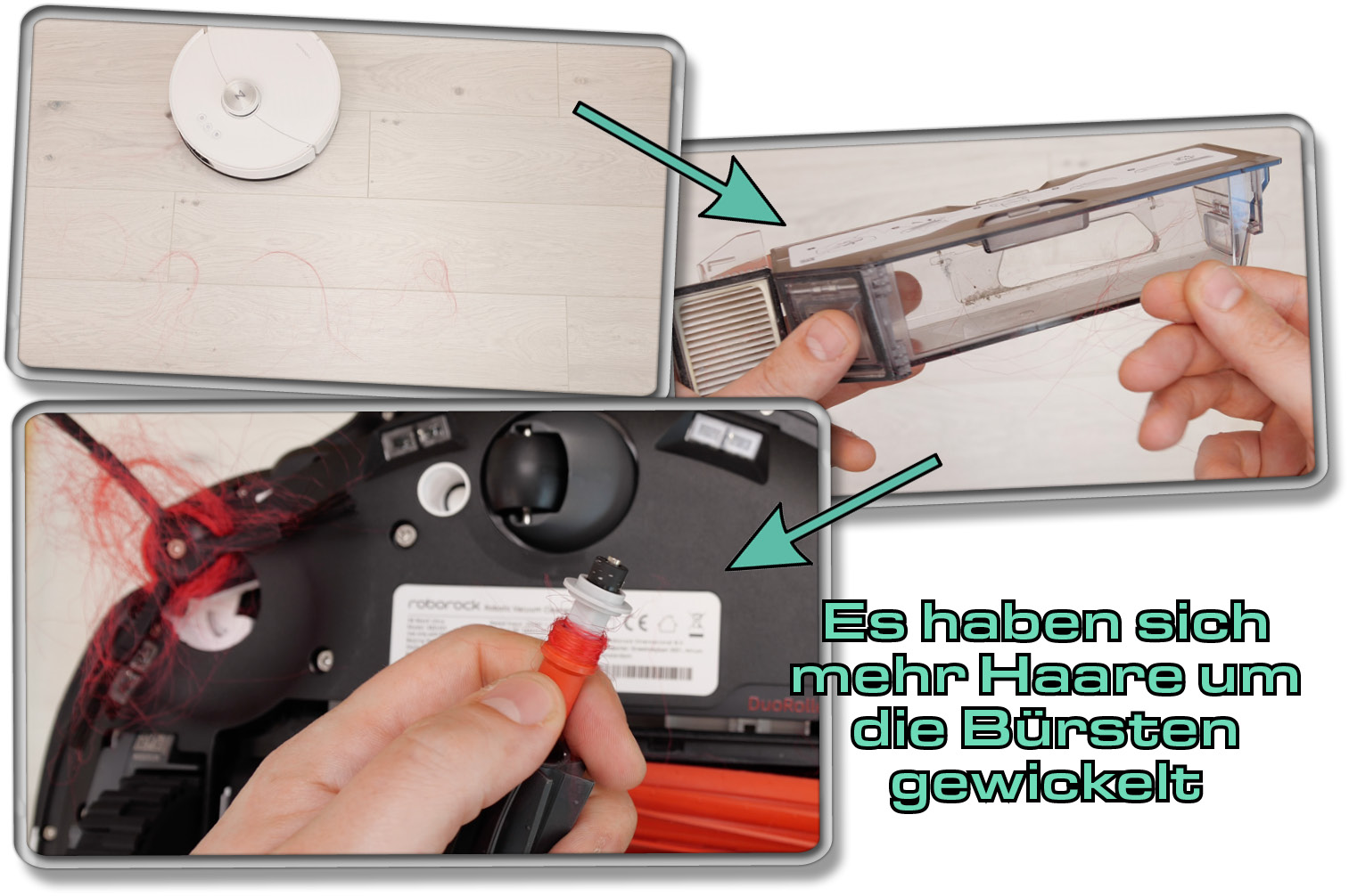 Wir haben die Antihaaraufwicklung des Roborock S8 MaxV Ultra getestet