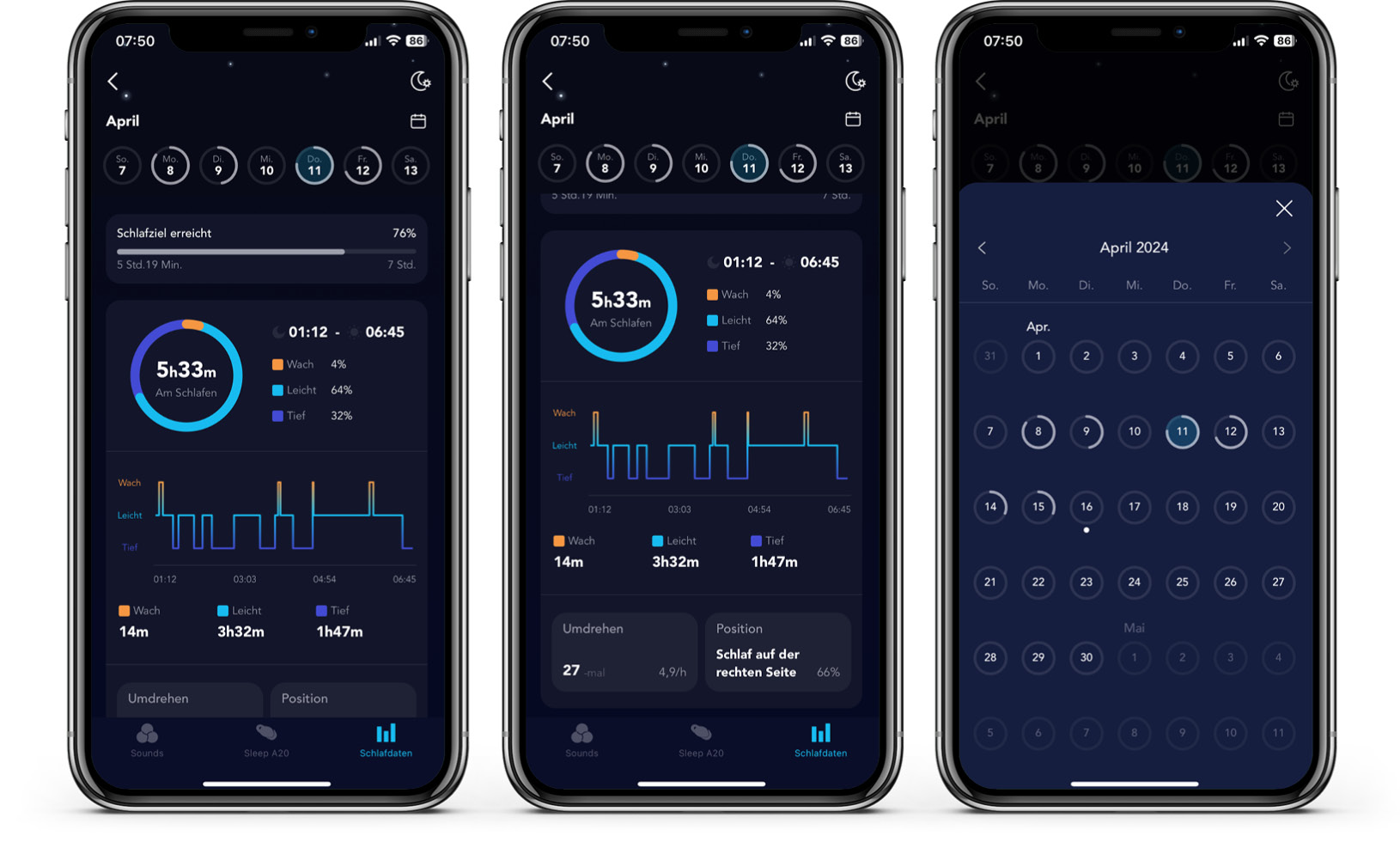 soundcore Sleep A20 - App - Schlafdaten
