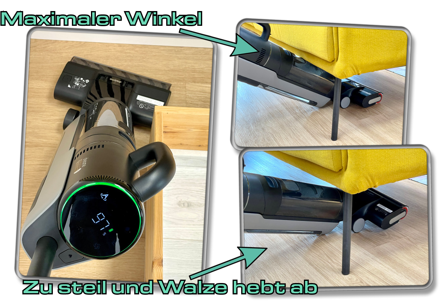 Als Wischsauger kommt der Dreame H12 Dual in Hinblick auf die Flexibilität schnell an seine Grenzen