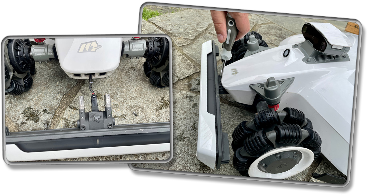 Auch eer Pumper muss verbunden und angeschraubt werden.