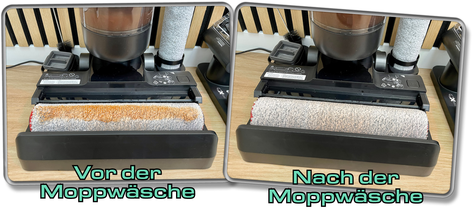Auf diesem Bild sieht man, wie gut die Moppwäsche arbeitet