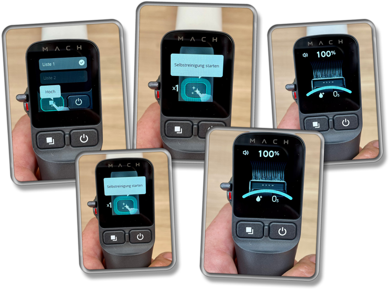 Das Display ist hochauflösend und zeigt viele Einstellmöglichkeiten