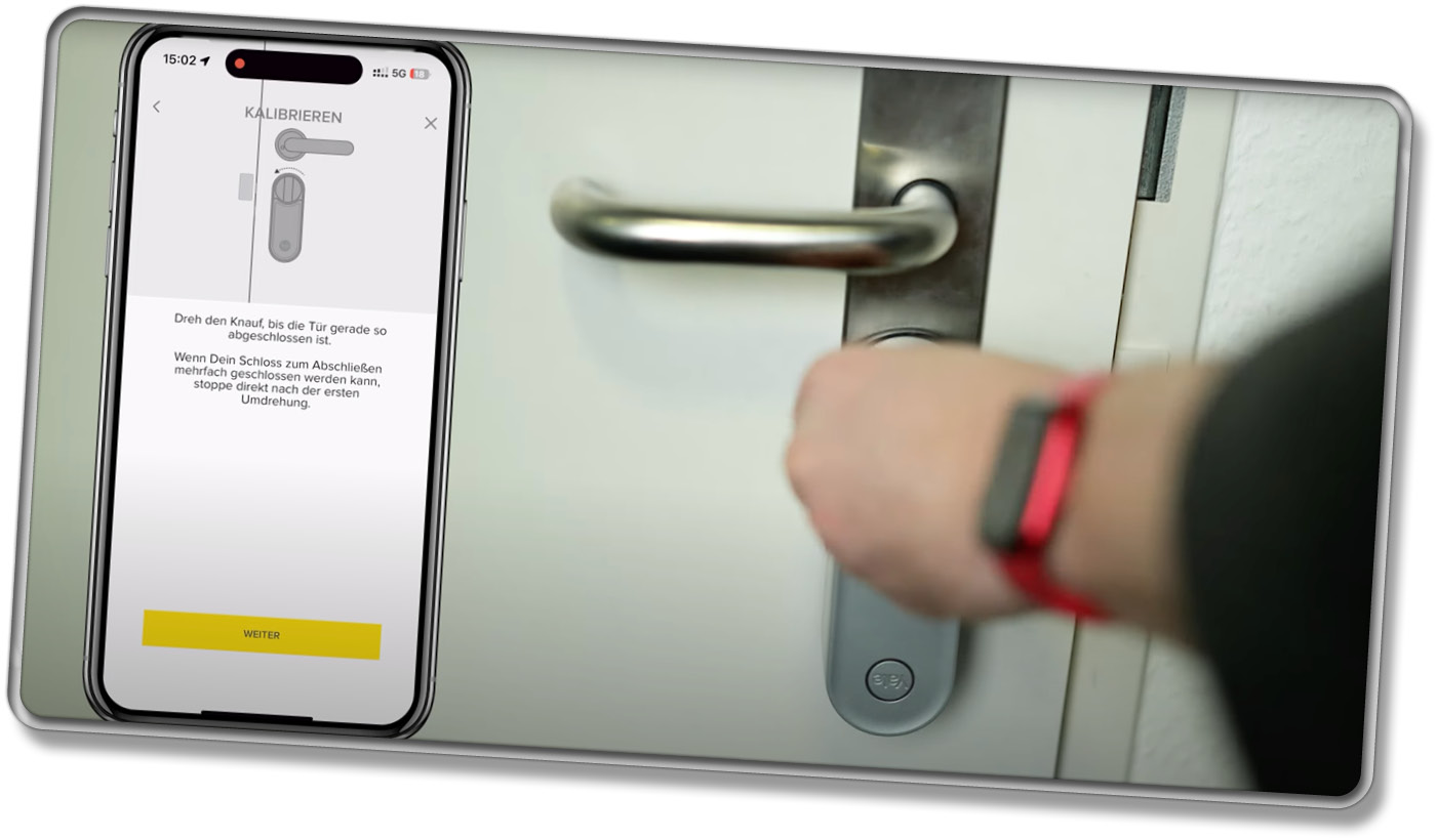 Das Kalibrieren funktioniert über physischen Einfluss