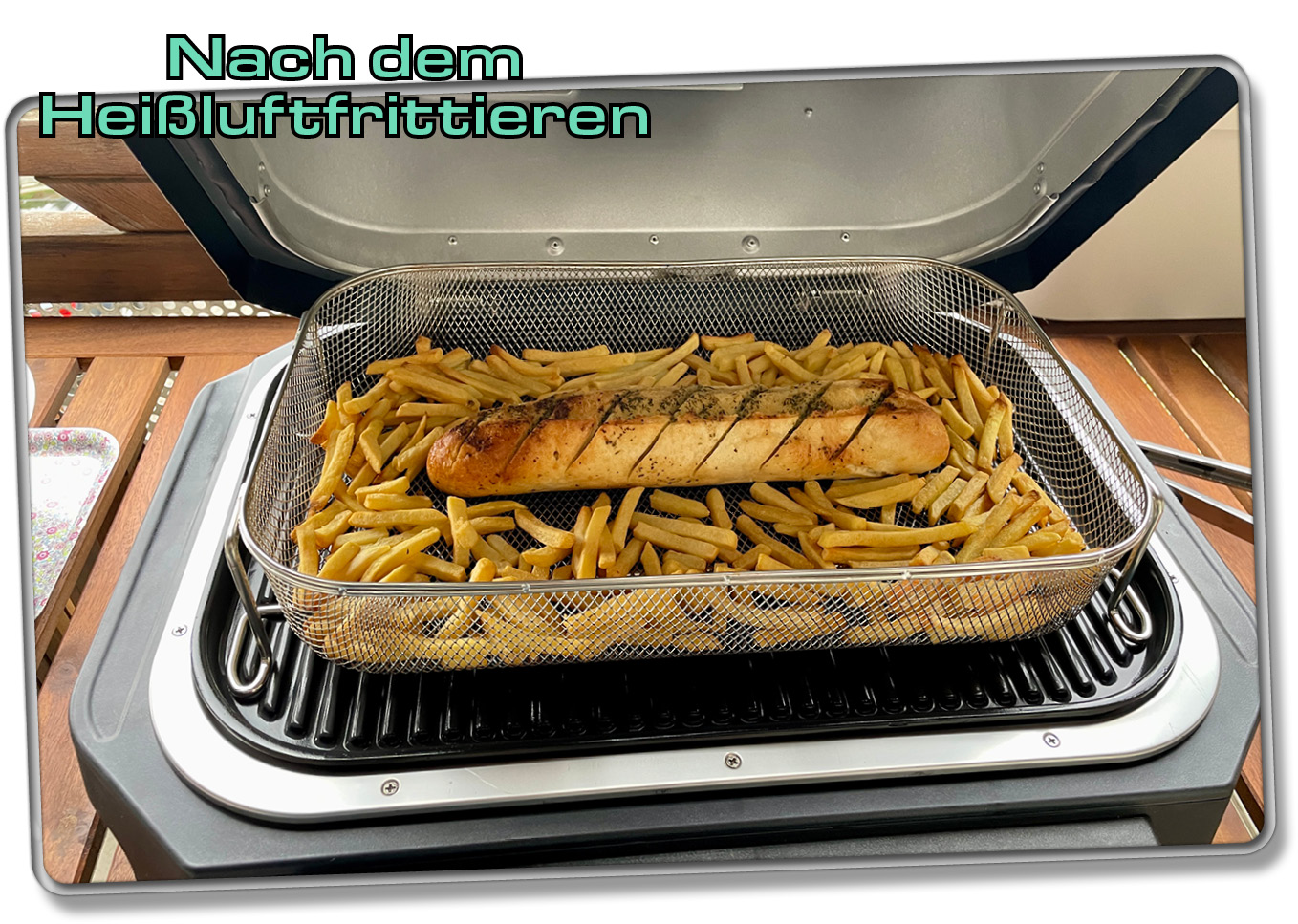 Das ist das Ergebnis nach dem Heißluftfrittieren