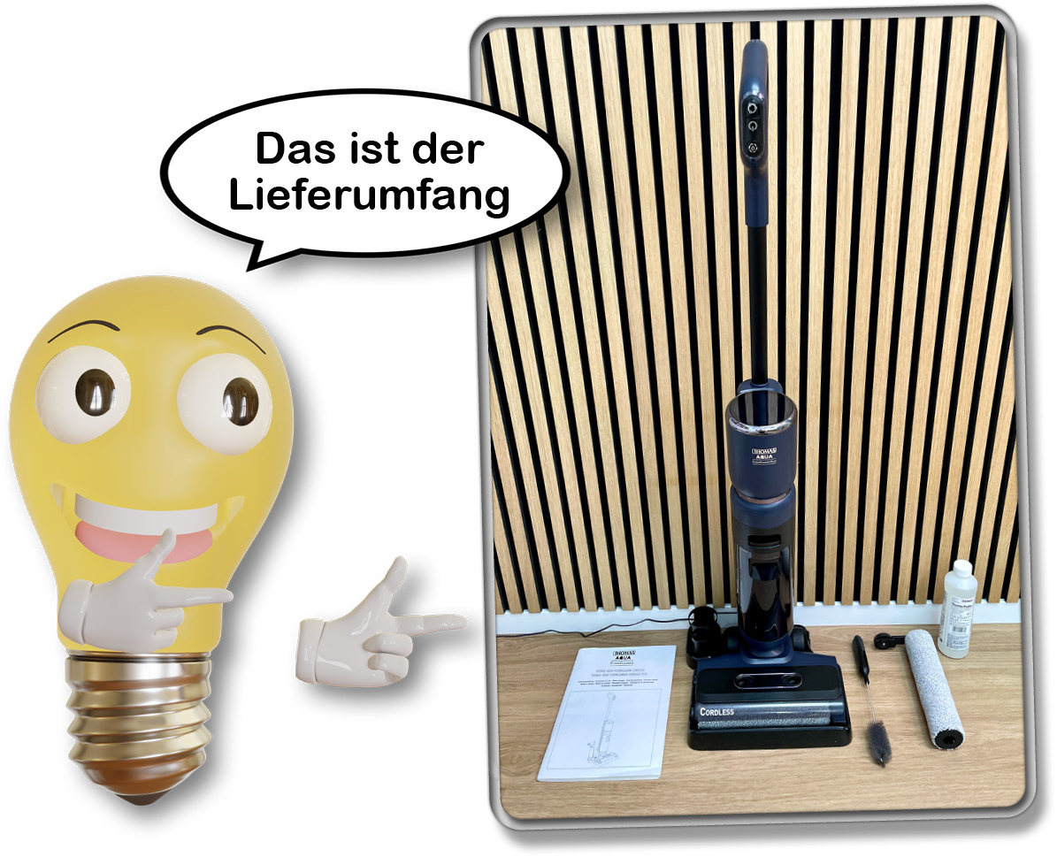 Das ist der Lieferumfang des Thomas Aqua FloorCleaner Plus