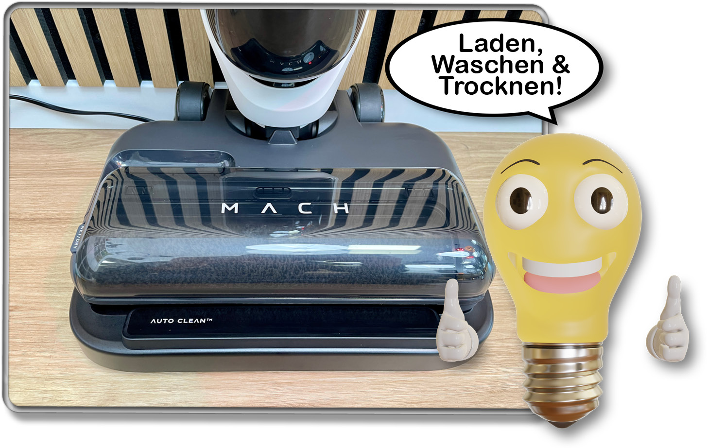 Das ist die Ladestation des eufy MACH V1