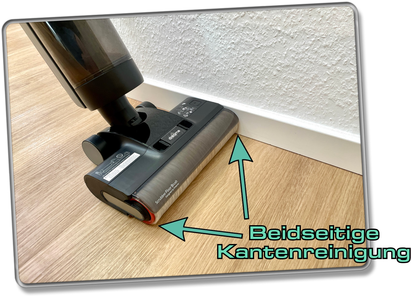 Der Dreame H12 Dual verfügt als Wischsauger über eine beidseitige Kantenreinigung