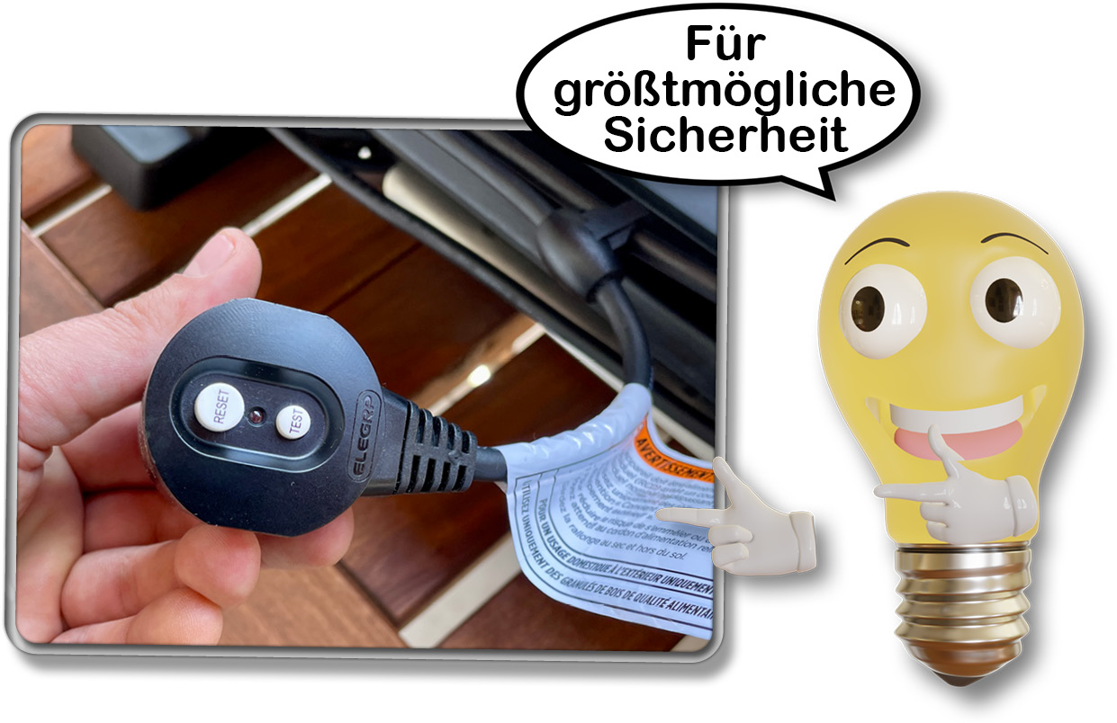 Der Stecker des Ninja Woodfire Pro Connect XL bietet größtmögliche Sicherheit