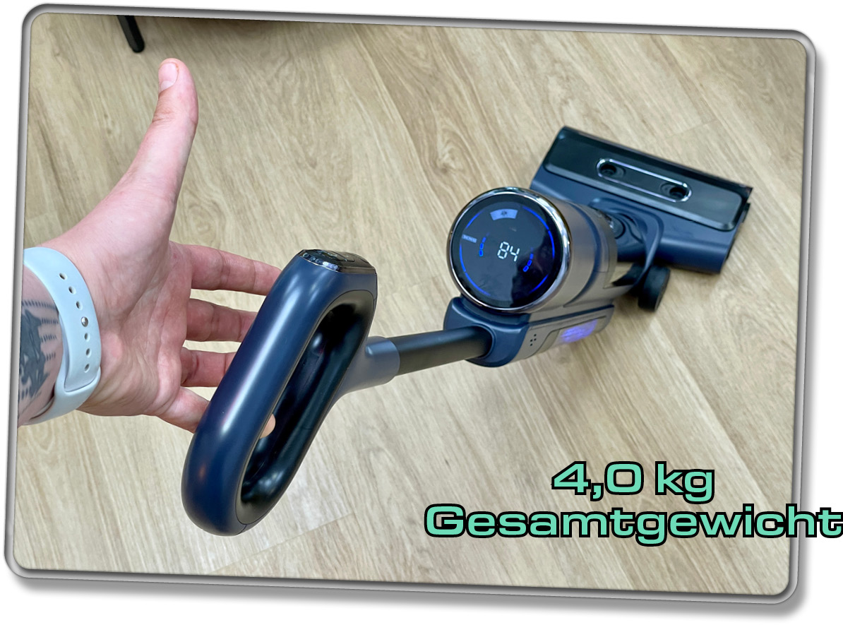 Der Thomas Aqua FloorCleaner Plus ist 4,0 kg schwer und somit leicht zu führen