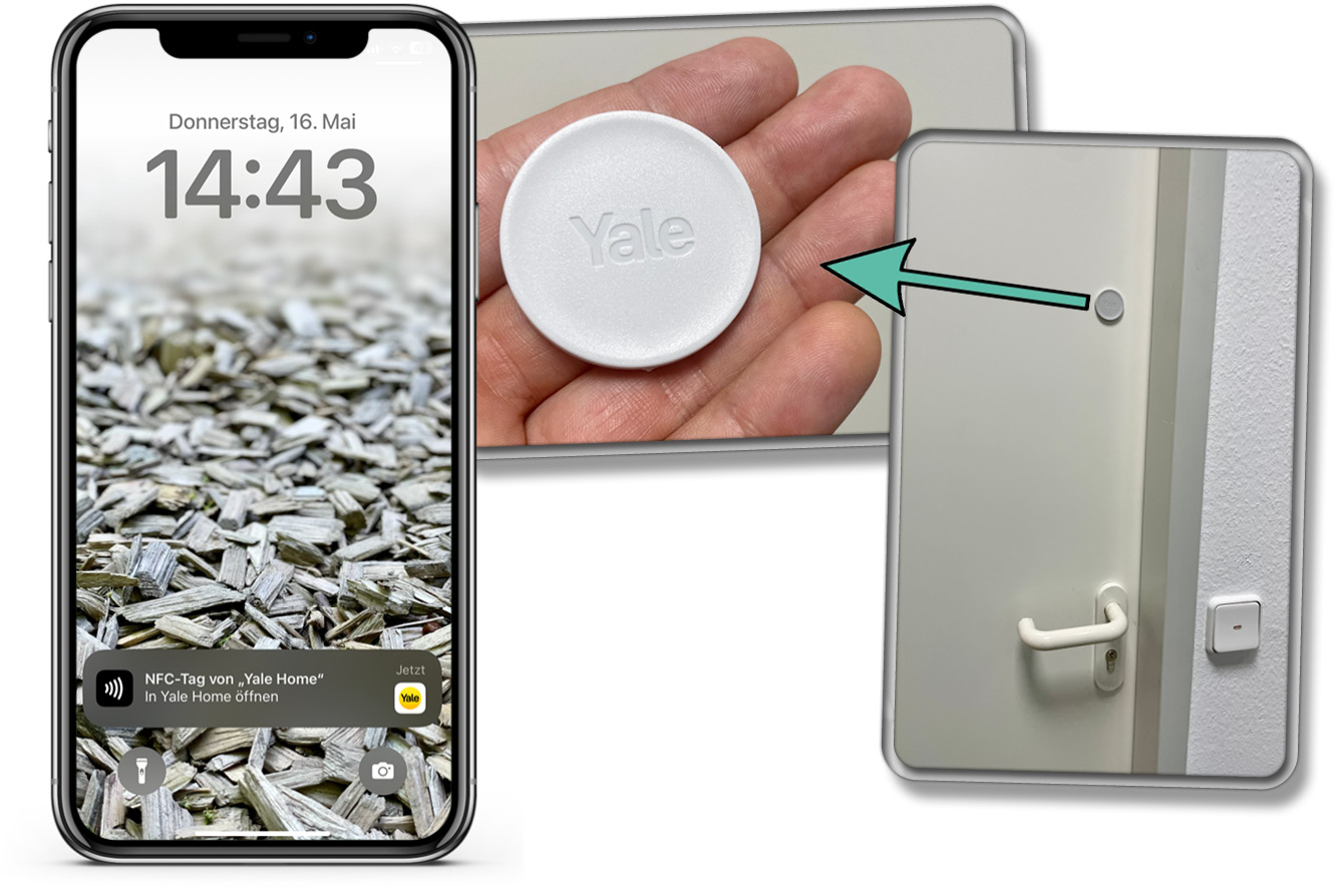Der Yale Dot ist eine geniale Hilfe, um schnell die Türe zu entriegeln