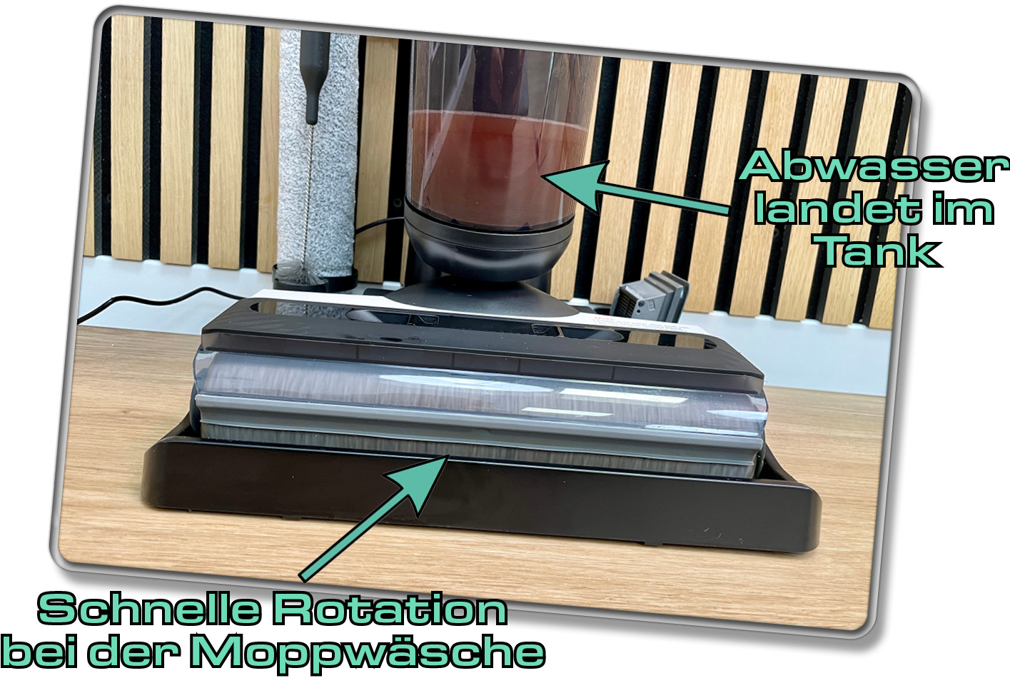 Die Moppwäsche nach jeder Reinigung hält die Walze schön sauber